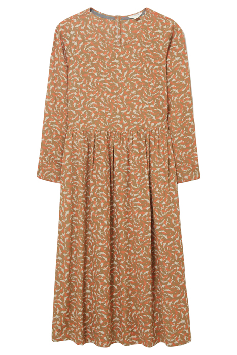 ELISA DRESS TAN MULTI 4