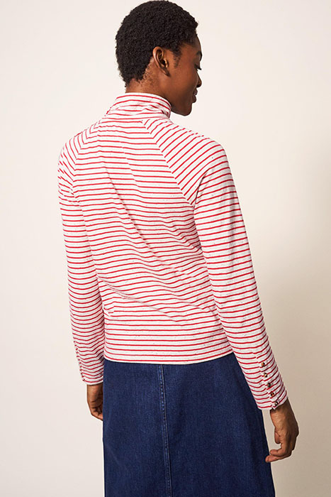 BIRDIE BUTTON TEE ORANGE MULTI 2