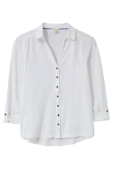 ANNIE EMBROIDERED JERSEY SHIRT BRILLIANT WHITE 3