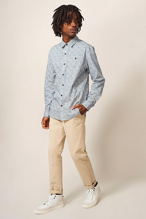 WELCH LINE PRINTED SHIRT DARK GREY 1