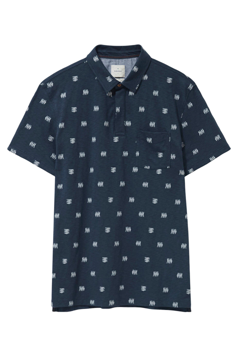 SARDINE PRINTED SS POLO DARK NAVY 4