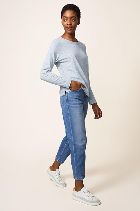 ANNABEL LS TEE GREY MARL 2