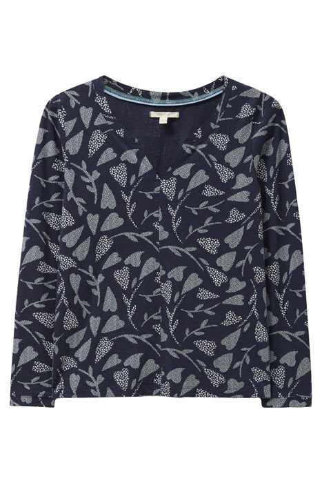 NELLY LS TEE NAVY PRINT 4