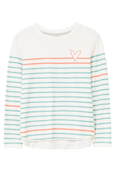 CASSIE LS TEE WHITE MULTI 1