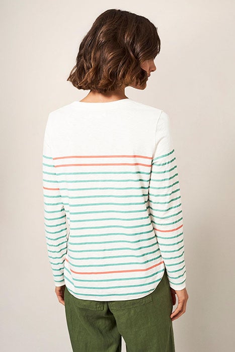 CASSIE LS TEE WHITE MULTI 3