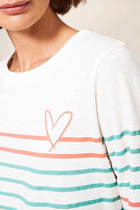 CASSIE LS TEE WHITE MULTI 4