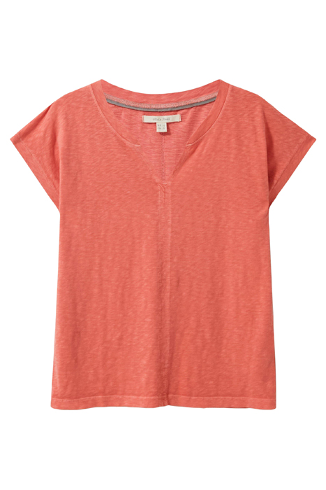 NELLY NOTCH NECK TEE MID PINK 4