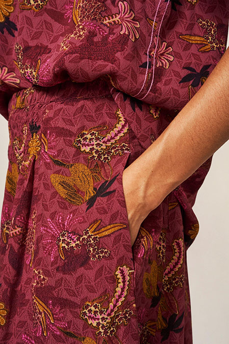 AUBREE MIDI SKIRT PLUM MULTI 3