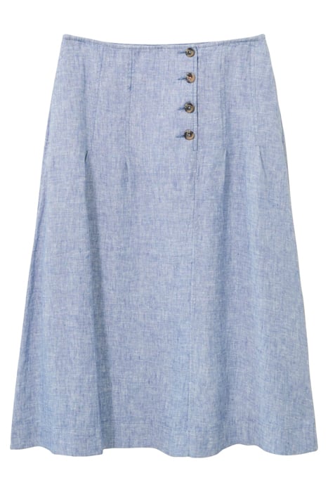 CIARA LINEN SKIRT CHAMBRAY BLUE 1