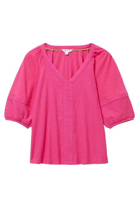 PHOEBE JERSEY MIX TOP BRIGHT PINK 4