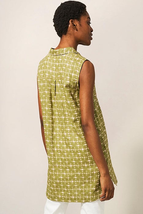 EIE SLEEVELE LINEN TUNIC GREEN 2