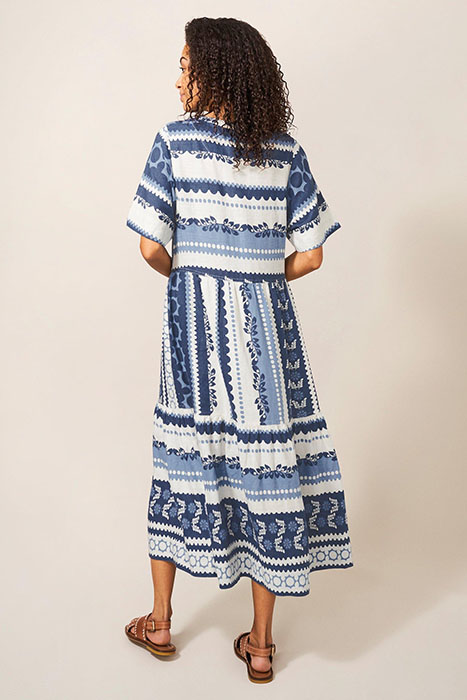 PIP MIDI DRESS BLUE MULTI 2