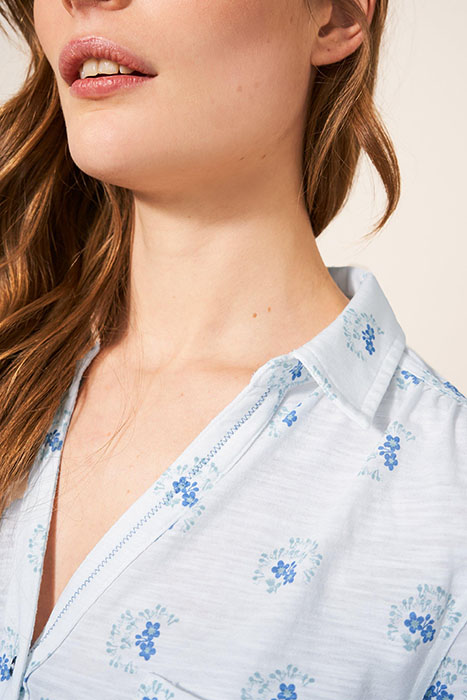 PENNY POCKET JERSEY SHIRT WHITE PRINTED 4