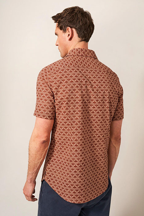 EAGLE PRINTED SLIM FIT SHIRT MID PINK 2