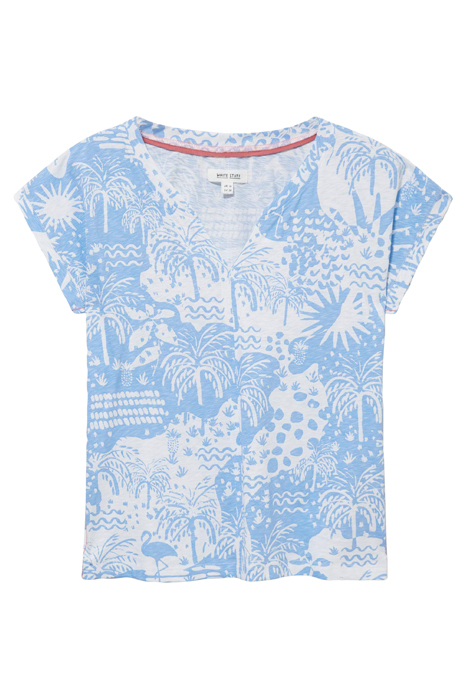 NELLY PRINTED TEE BLUE PRINTED 4