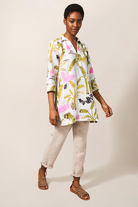 BLAIRE LINEN TUNIC WHITE 1