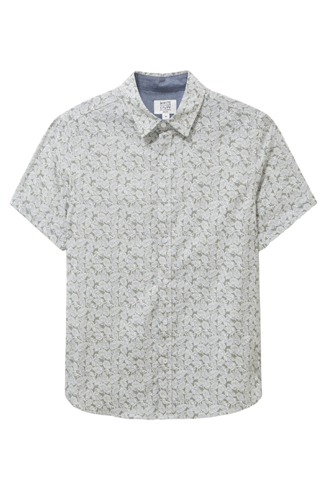 LEAF PRINTED SLIM FIT SHIRT DUSTY GREEN 4