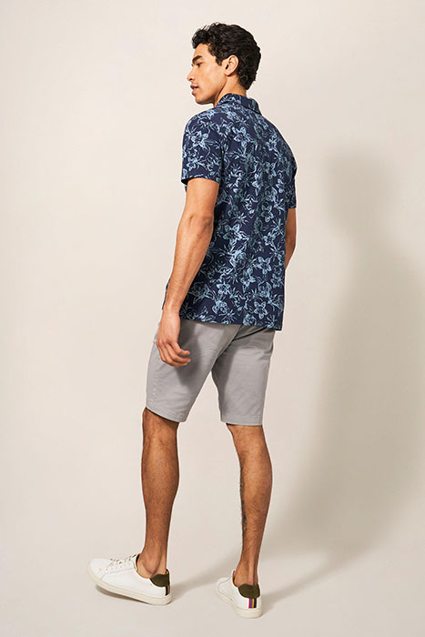 PALM PRINTED POLO DARK NAVY 2