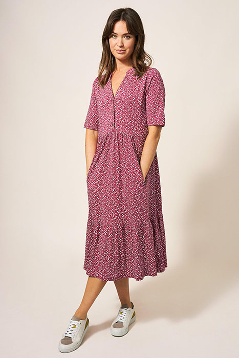 NAYA JERSEY DRESS PLUM MULTI 1