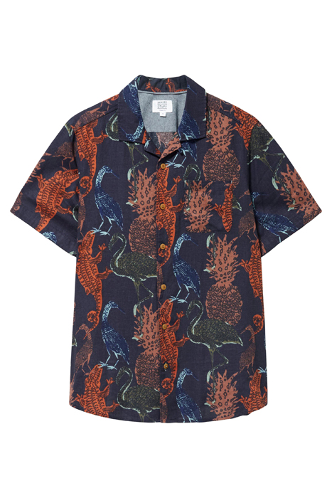SAFARI PRINTED SHIRT DARK NAVY 4