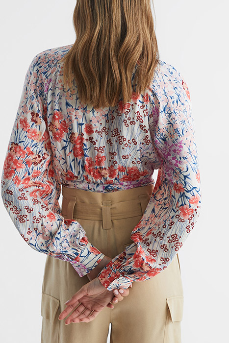 ELLE BLOUSE CORAL/WHITE 2