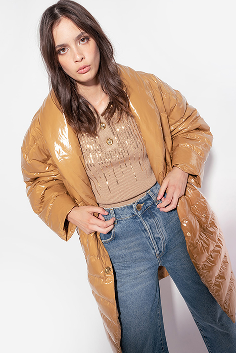 IZAR IMBOTTITO CRYSTAL NYLON CAMEL/GOLD 4