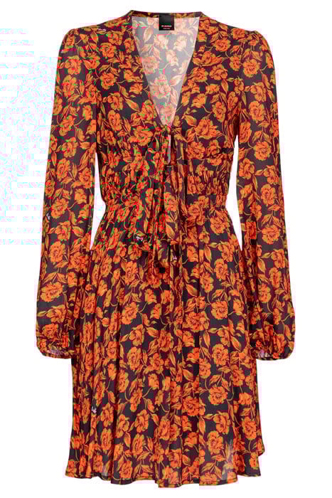 ALTAVELA ABITO CREPE STAMPA FI BLACK/RED MULTI 6