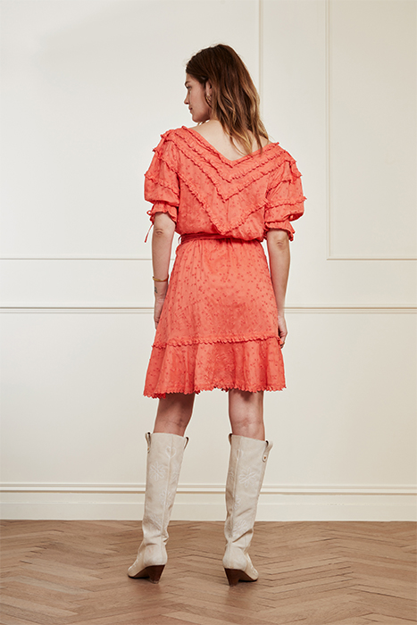 CRISSY DRESS HOT CORAL 2