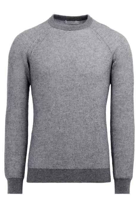 GREY RIBBED CREWNECK GREY 9