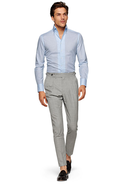 LIGHT BLUE STRIPED EXTRA SLIM FIT SHIRT LIGHT BLUE 3