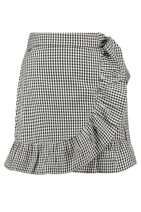 REE CHECK SKIRT BLACK/WHITE 2