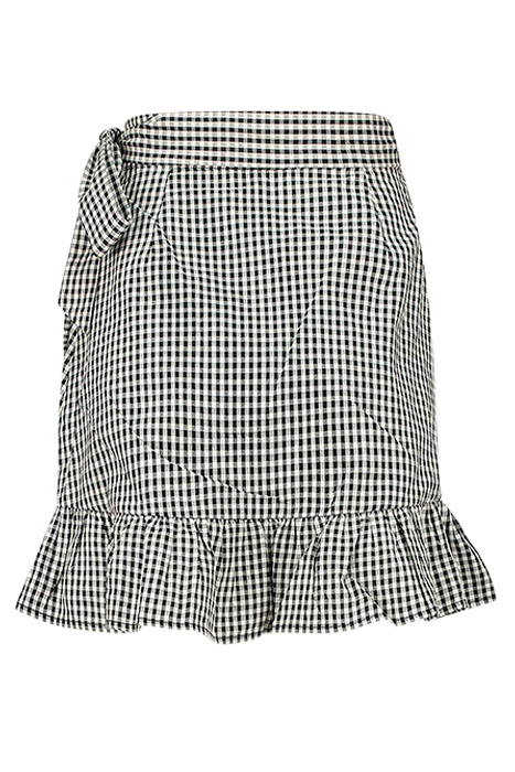 REE CHECK SKIRT BLACK/WHITE 3