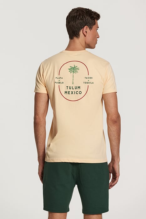 MEN TEE TULUM PALM CAYMAN PEACH ORANGE 2