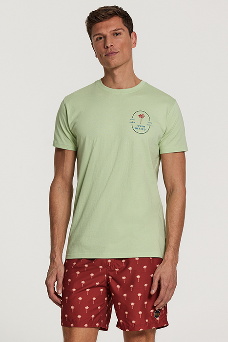 MEN TEE TULUM PALM FADED MINT GREEN 1