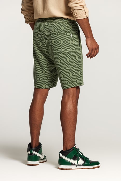 MEN INTARSIA SHORTS CILANTRO GREEN 2