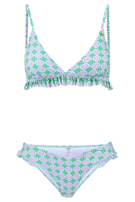 LADIES ROMY RUFFLE BIKINI SET PORTO TILE FRESH GREEN 6