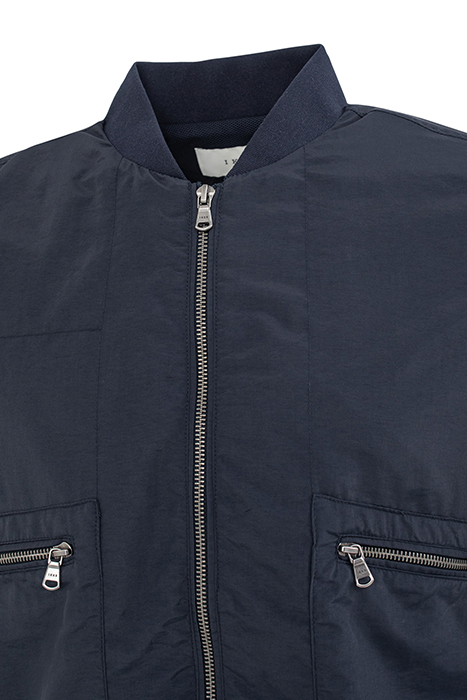 NAVY NYLON BOMBER JACKET 6