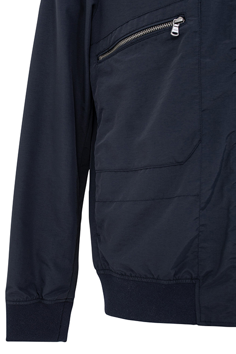 NAVY NYLON BOMBER JACKET 7