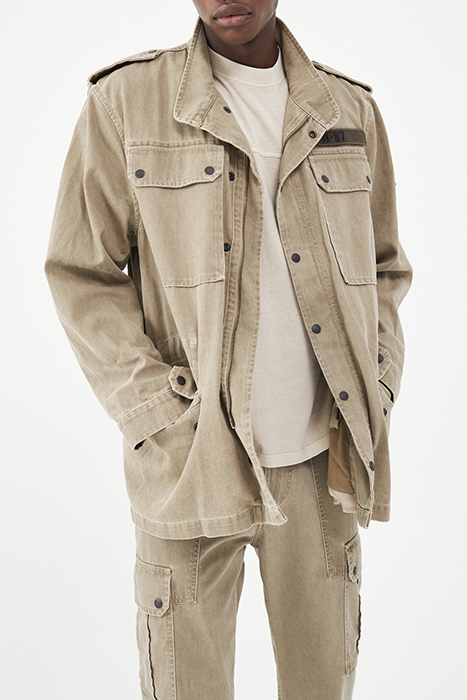 LIGHT KHAKI TERRA® DENIM SAFARI JACKET 3