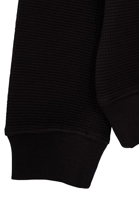 NAVY WAFFLE SWEATSHIRT FABRIC SWEATSHIRT 3