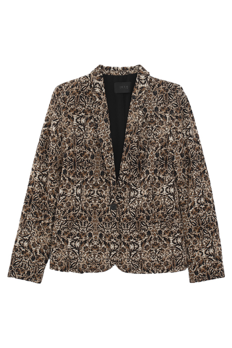 BROWN ARABESQUE PRINT SUIT JACKET 4