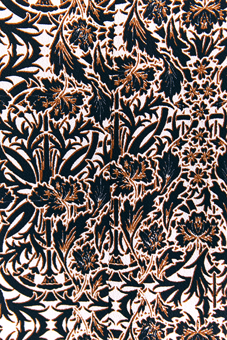 BROWN ARABESQUE PRINT SUIT JACKET 8