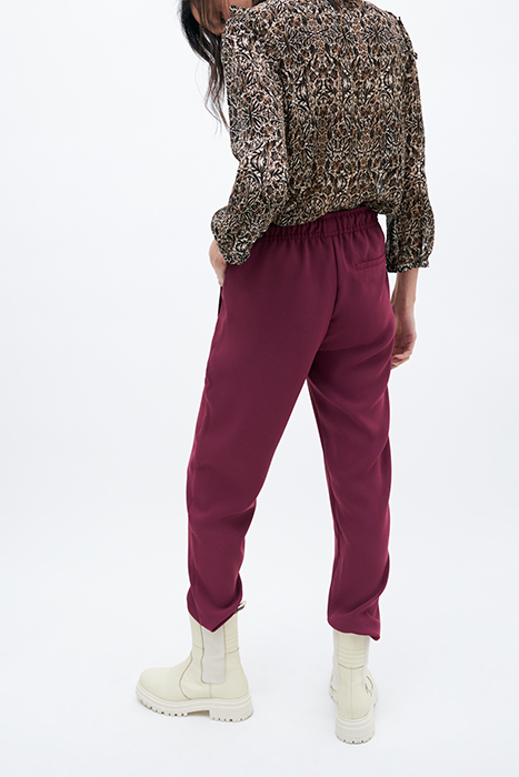 PURPLE CREPE STRAIGHT SUIT TROUSERS 2