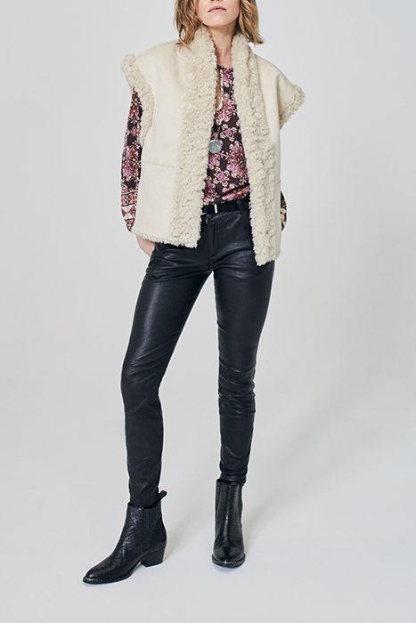 PURPLE BOHO PRINT VOILE BLOUSE 3