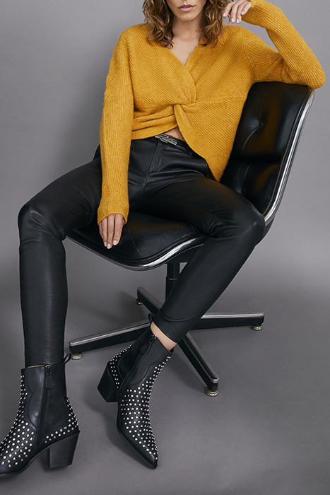 YELLOW REVERSIBLE KNIT SWEATER WOMEN 5