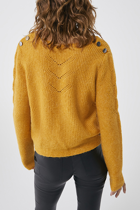 YELLOW REVERSIBLE KNIT SWEATER WOMEN 2