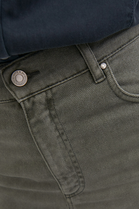 KHAKI HIGH-WAIST WIDE-LEG JEANS 6