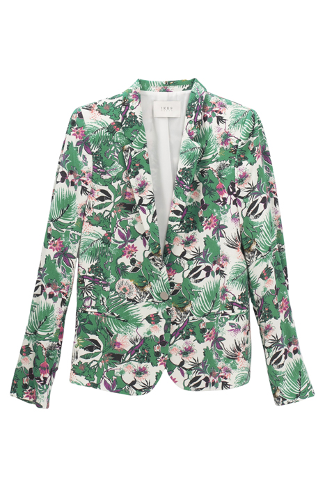 GREEN PLANT PRINT SUIT JACKET 4