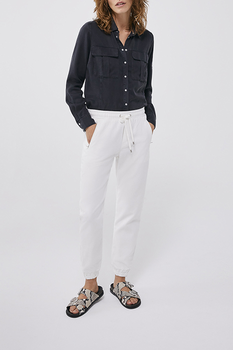 OFF-WHITE JOGGER-STYLE 7/8 STRAIGHT JEANS 2