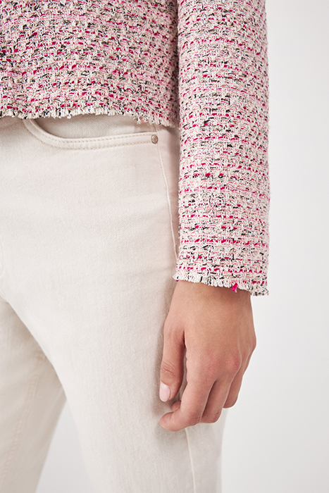 PINK DECORATIVE TWEED SQUARE JACKET 7